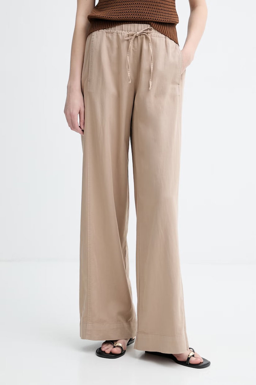 Marc O'Polo pantaloni wide leg pentru femei, cu amestec de in