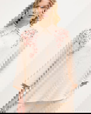 Mos Mosh cămașă pentru femei, cu amestec de in Audri