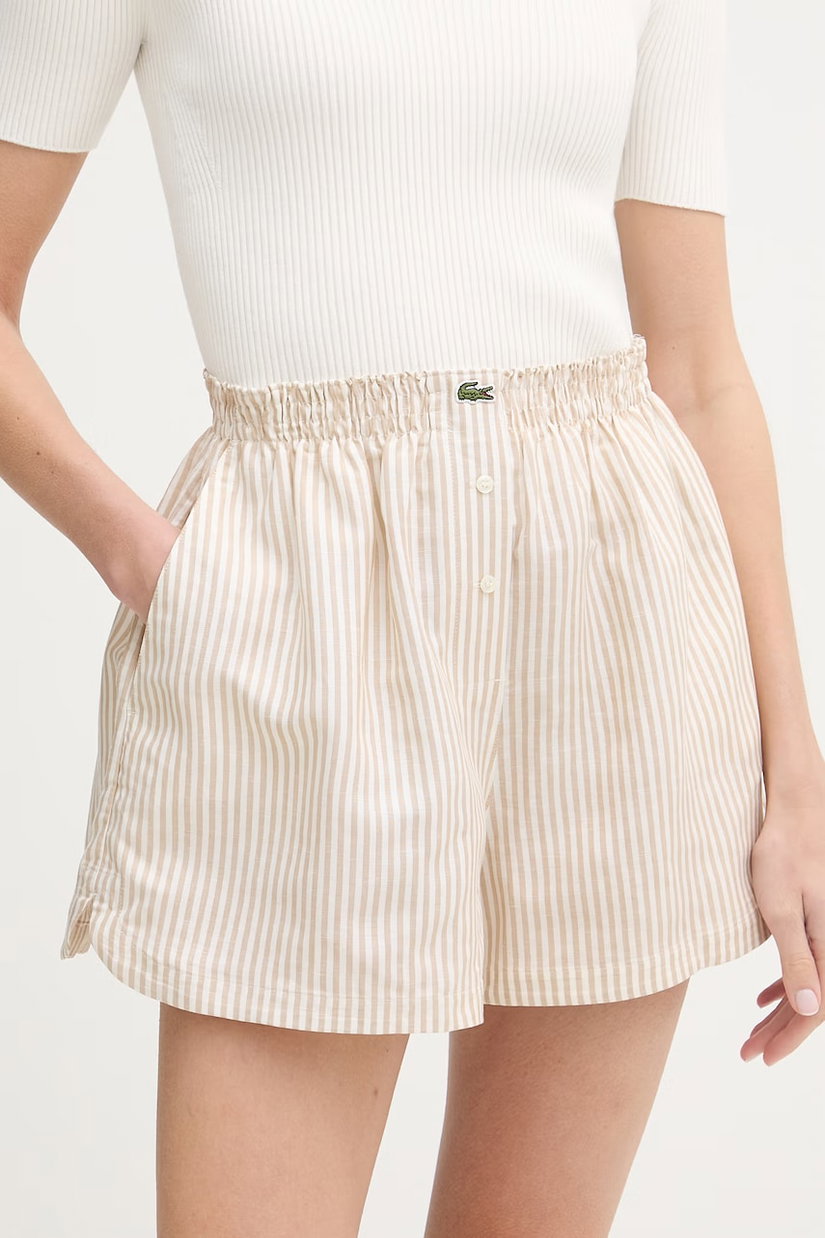 Lacoste pantaloni scurți pentru femei, din in