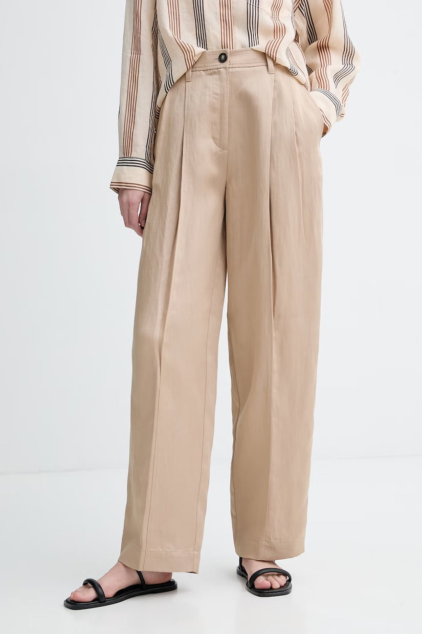 Marc O'Polo pantaloni pentru femei, cu amestec de in