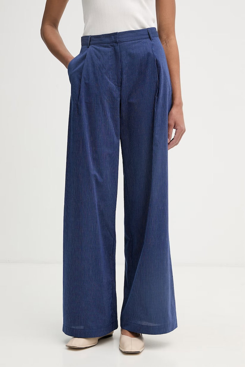 Sessun pantaloni straight pentru femei, din bumbac