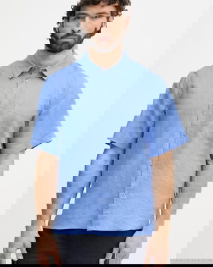 Mos Mosh cămașă pentru bărbați, din in Theo