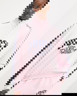 Juicy Couture hanorac pentru femei, cu bumbac CREST TRACK TOP