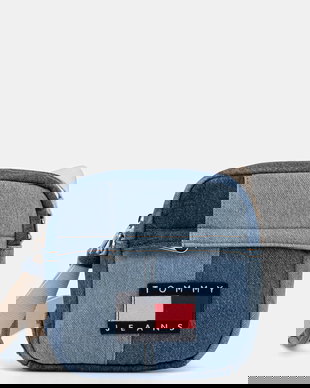 Tommy Jeans borsetă de umăr pentru bărbați, din denim