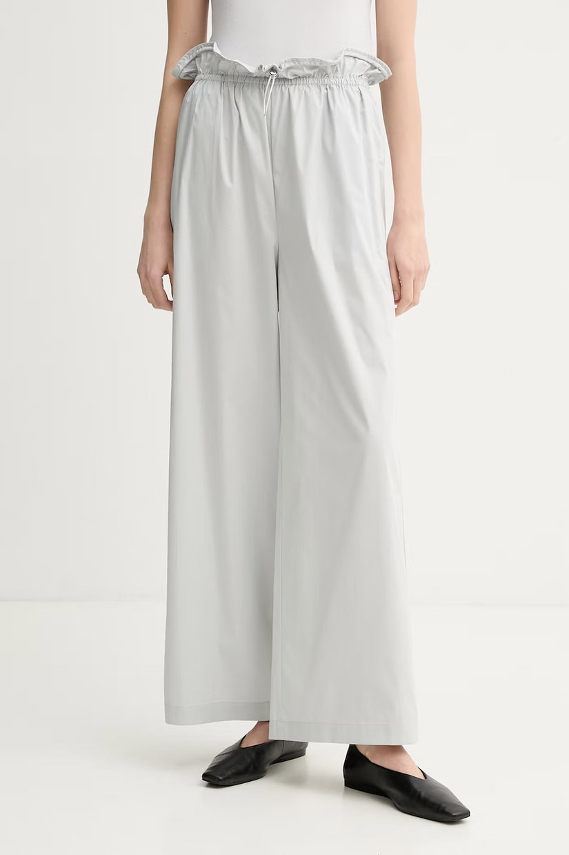 Isabelle Blanche pantaloni paperbag pentru femei, cu bumbac