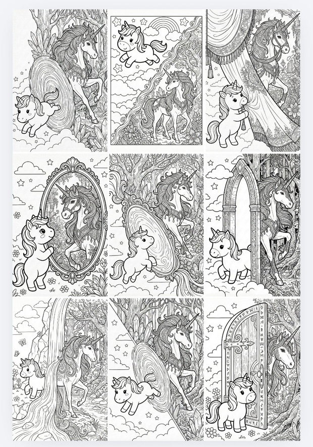 Unicorni: Carte de colorat pentru toți