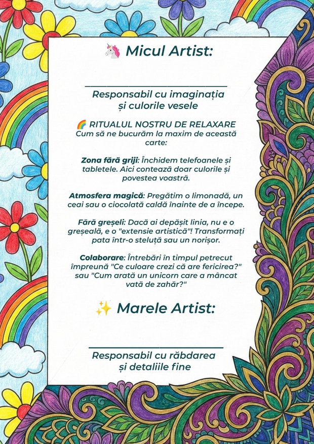 Unicorni: Carte de colorat pentru toți