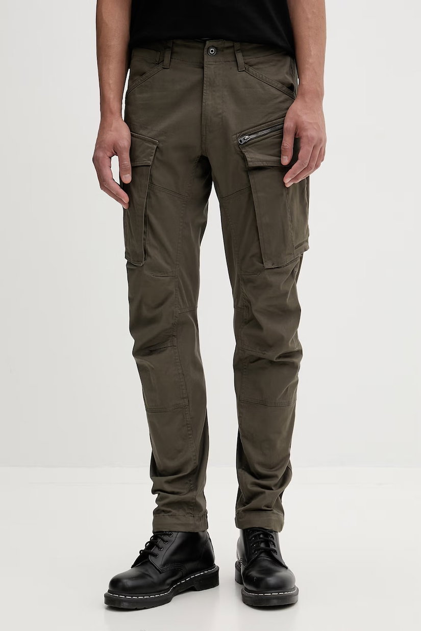 G-Star pantaloni cargo bărbați din bumbac cu elastan Rovic Zip 3D Regular Tapered