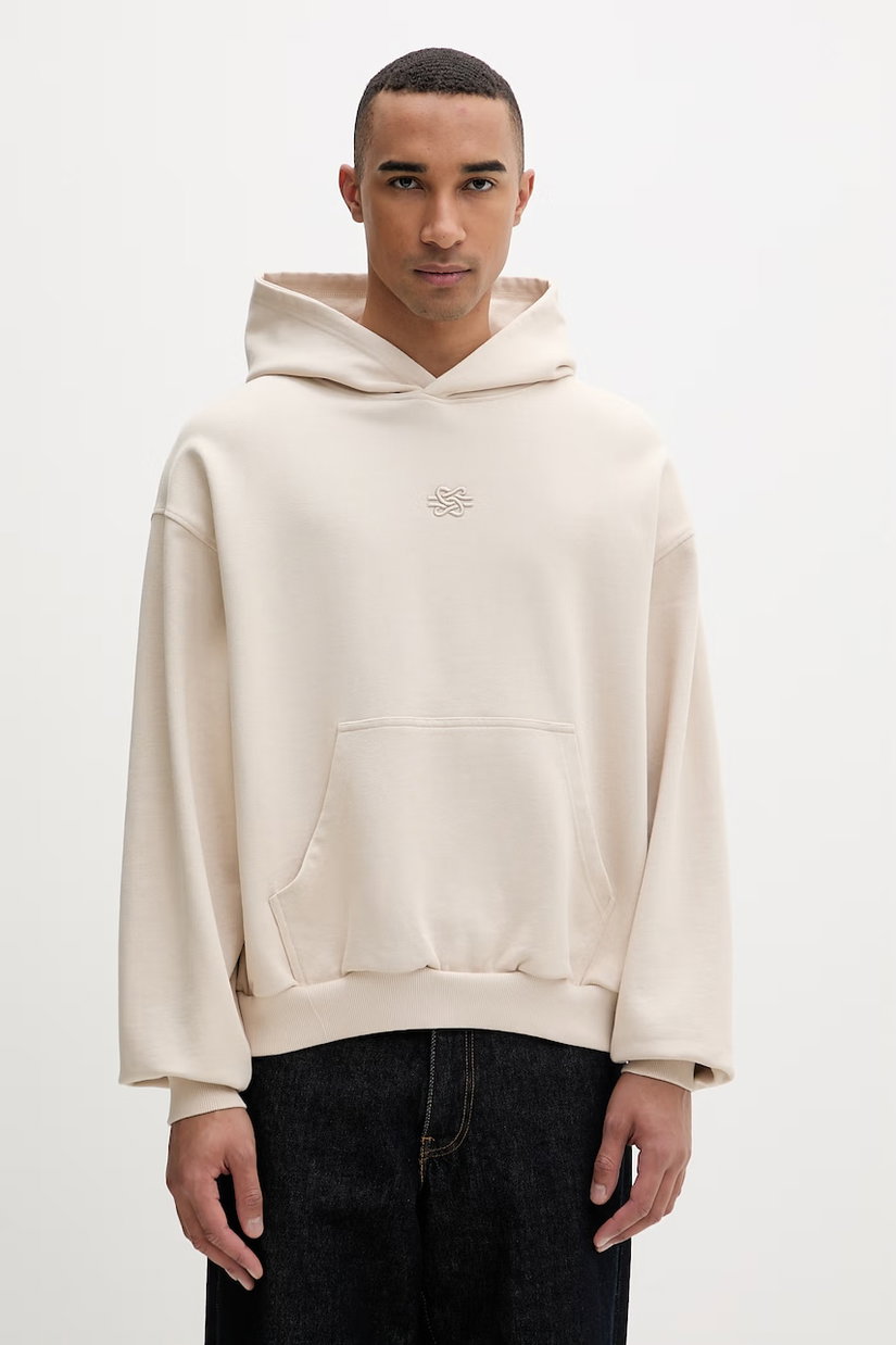 Filling Pieces hanorac cu glugă bărbați din bumbac Boxy Embroidered