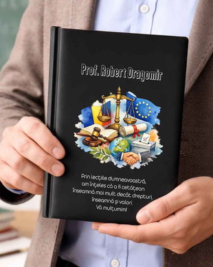 Agendă personalizată pentru Profesorul de Educație Civică | Cadou cu nume