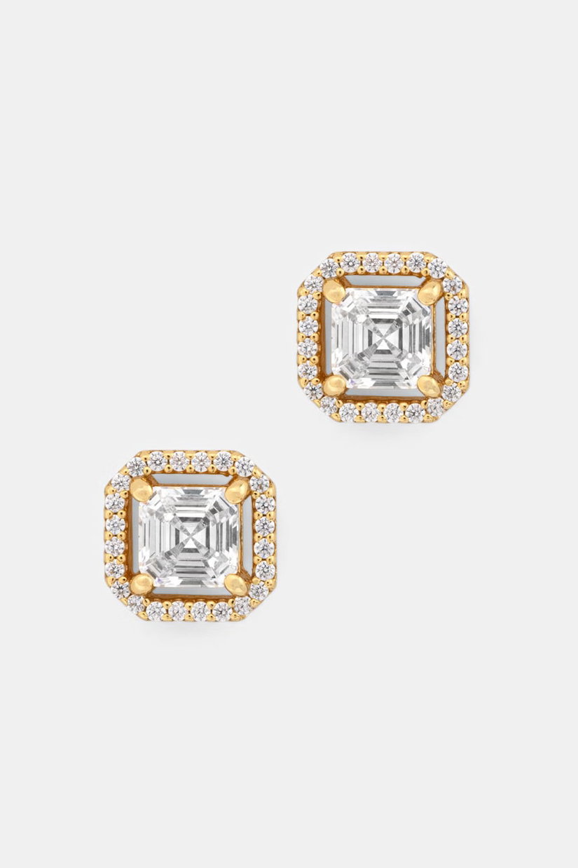 Michael Kors cercei pentru femei, din argint placat cu aur cu zirconiu cubic