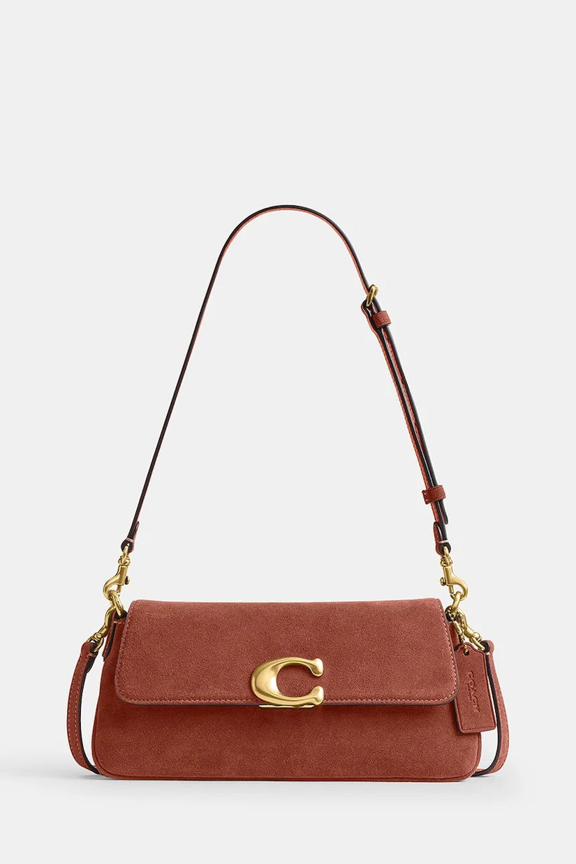 Coach geantă crossbody pentru femei, din piele întoarsă Suade Jet Shoulder Bag