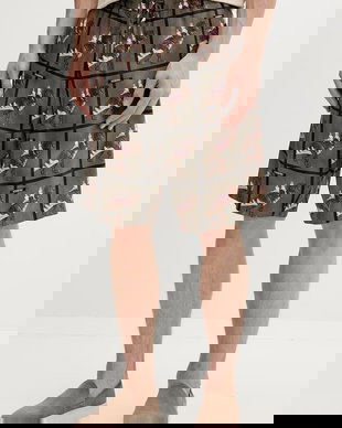 Iceberg pantaloni scurți pentru bărbați, din vâscoză