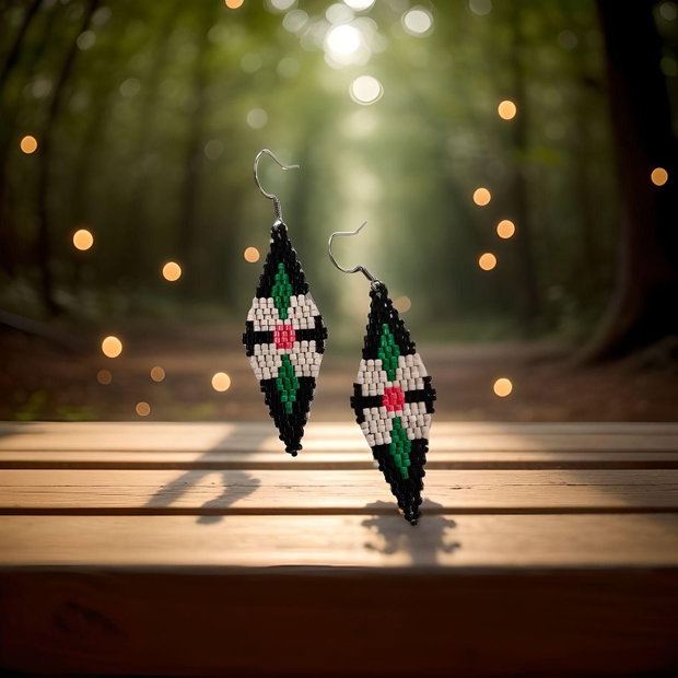 Cercei handmade Floare din Grădina Nocturnă