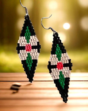 Cercei handmade Floare din Grădina Nocturnă