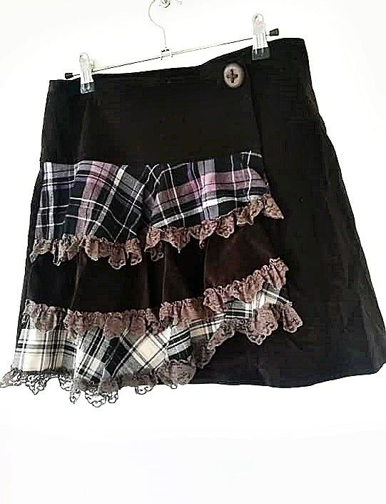 fusta velurata cu volanase parte peste parte , Cache Cache , 38