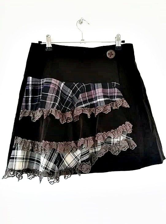 fusta velurata cu volanase parte peste parte , Cache Cache , 38