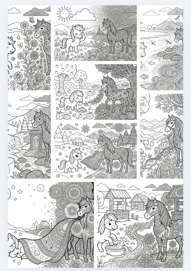 ponei: colorăm împreună carte colorat kawaii mandala motive românești, copii și adulți, A4