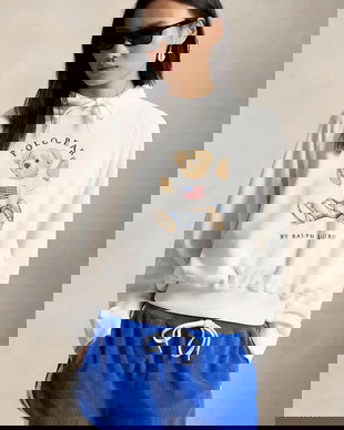 Polo Ralph Lauren hanorac cu glugă pentru femei, din bumbac