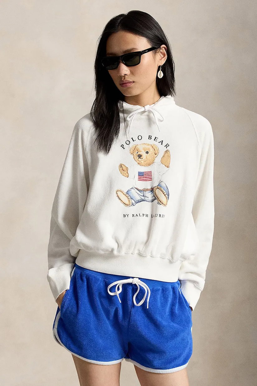 Polo Ralph Lauren hanorac cu glugă pentru femei, din bumbac