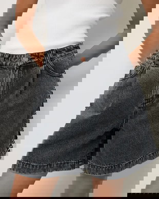 BIZUU pantaloni scurți pentru femei, din denim MIREYA