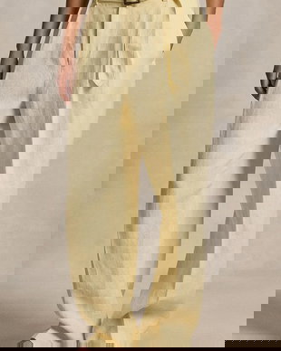 Polo Ralph Lauren pantaloni wide leg pentru femei, din in