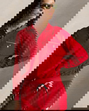 Polo Ralph Lauren hanorac pentru femei, din bumbac LT WT COTTON TERRY-KNT-POLO