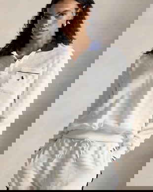 Polo Ralph Lauren hanorac pentru femei, din bumbac LT WT COTTON TERRY-KNT-POLO