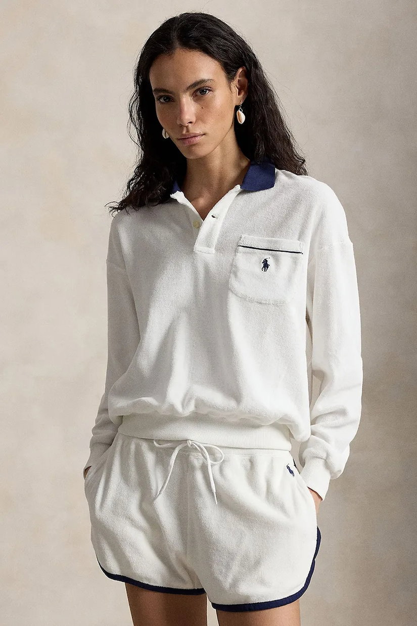 Polo Ralph Lauren hanorac pentru femei, din bumbac LT WT COTTON TERRY-KNT-POLO