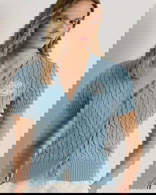 Lauren Ralph Lauren cardigan pentru femei, din bumbac