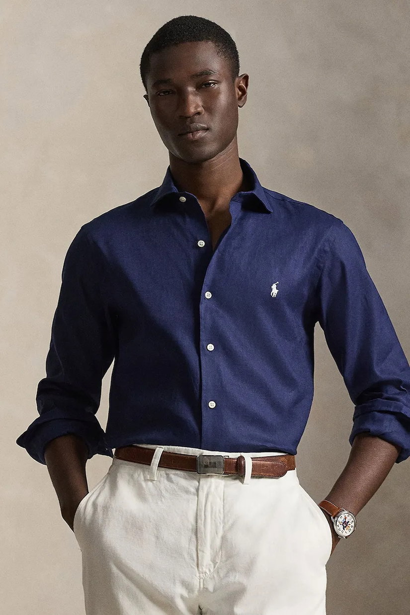 Polo Ralph Lauren cămașă pentru bărbați, din in