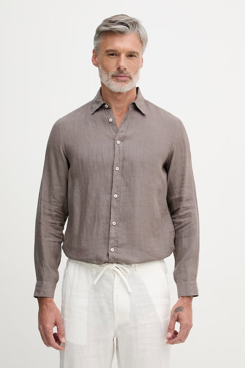 United Colors of Benetton cămașă pentru bărbați de in