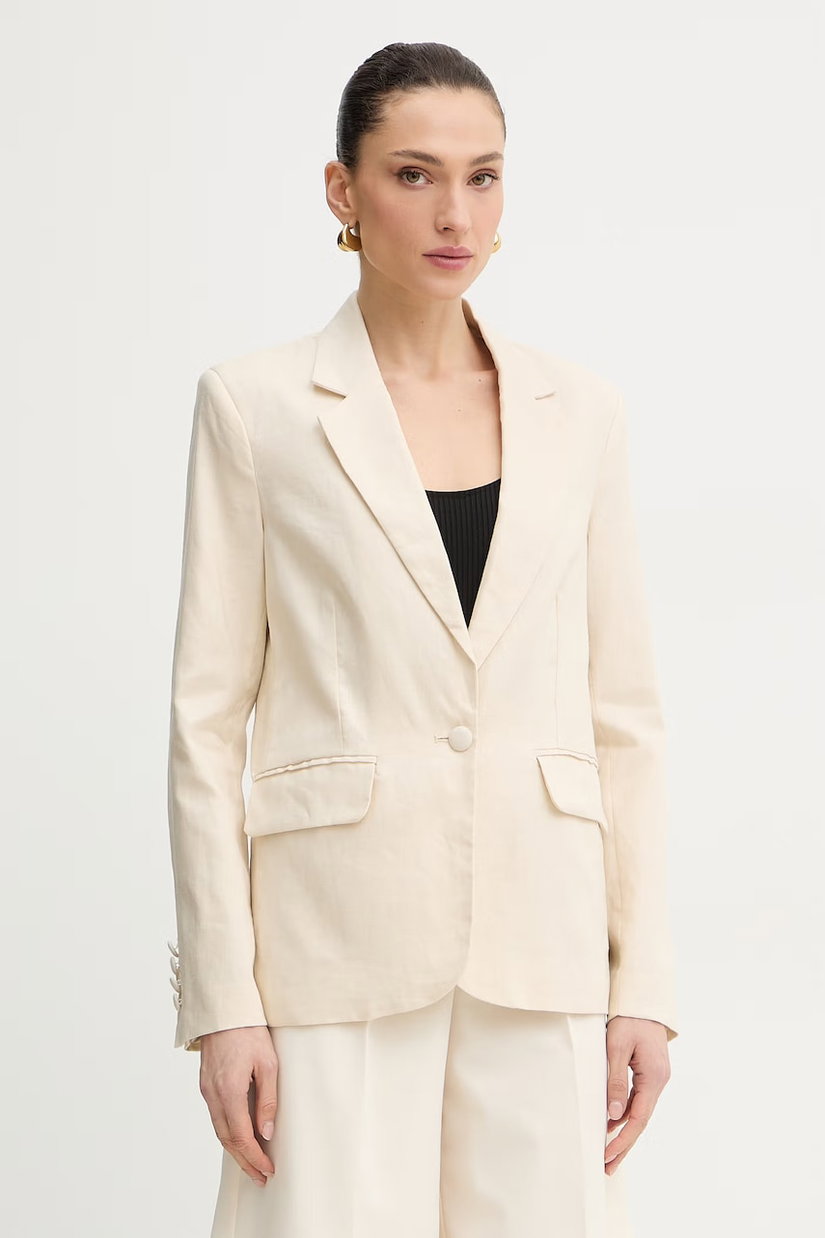 Silvian Heach sacou cu un singur rând de nasturi de damă din in PILLIK