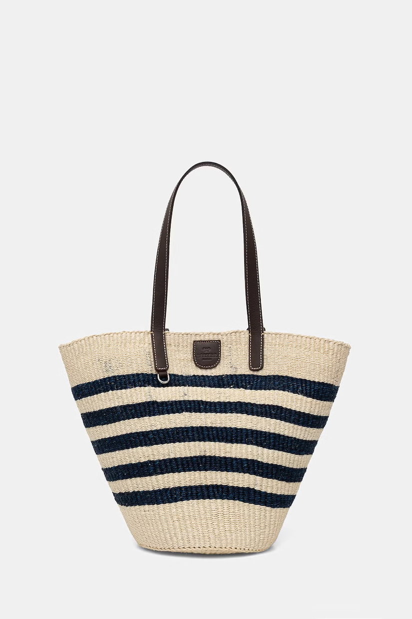 Weekend Max Mara geantă de plajă pentru femei împletită AGENNAIO