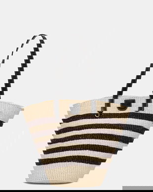 Weekend Max Mara geantă de plajă de damă împletită AGENNAIO