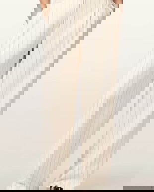 AllSaints pantaloni wide leg pentru femei, din vâscoză OLGA