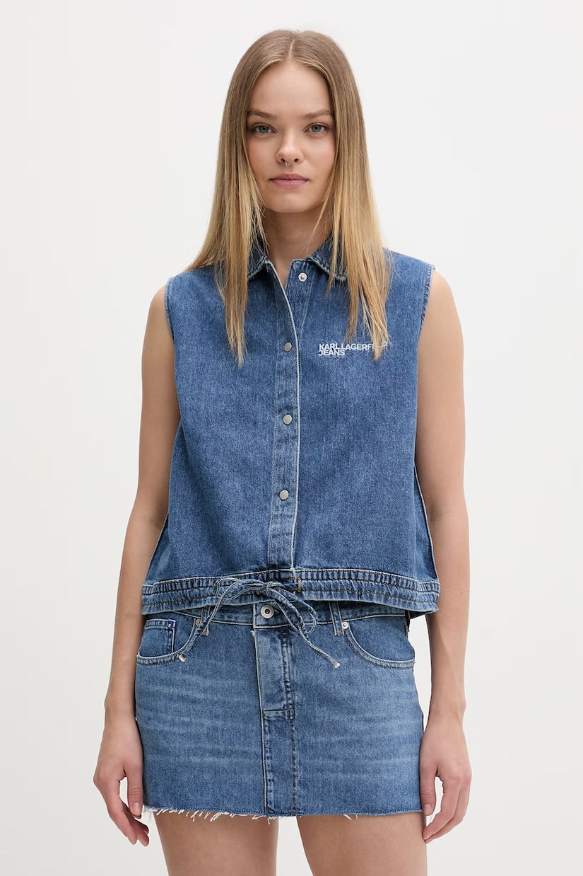 Karl Lagerfeld Jeans cămașă pentru femei, din denim