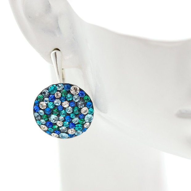 Cercei handmade Chaton Regal Queen Turquoise Argint 925