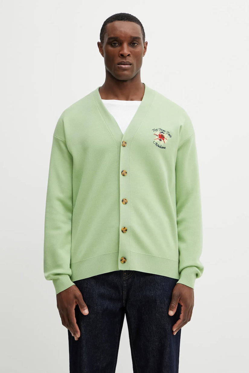 Drôle de Monsieur cardigan din lână Slogan Rose