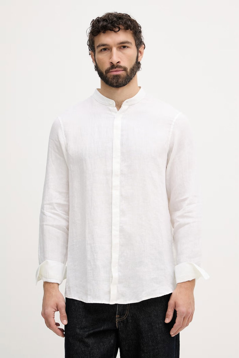 Armani Exchange cămașă bărbați din in