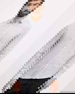 United Colors of Benetton cămașă bărbătească de in