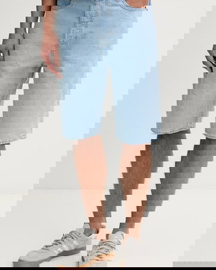 HUGO Blue pantaloni scurți pentru bărbați, din denim Skate shorts