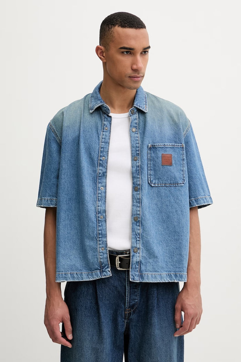 Guess Jeans cămașă pentru bărbați, din denim