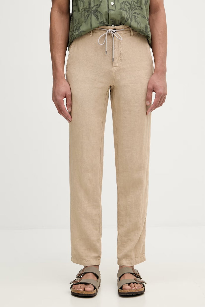 Karl Lagerfeld pantaloni straight pentru bărbați, din in