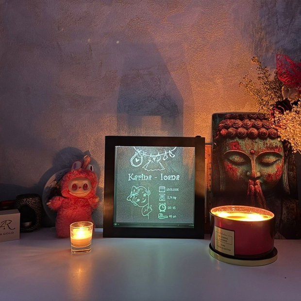 Lampă LED cu geam din STICLA - Cadou ABSOLVIRE - Gravata Manual