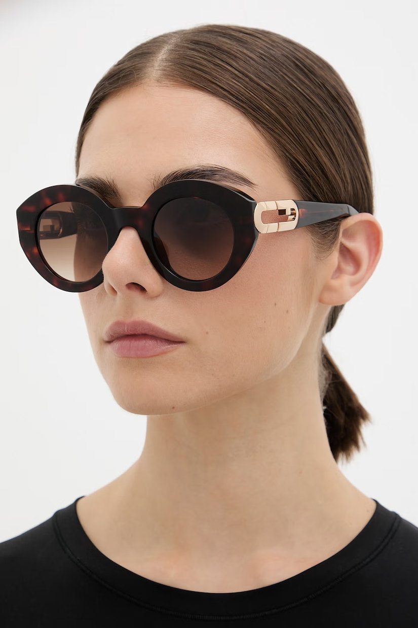 Furla ochelari de soare rotunzi pentru femei