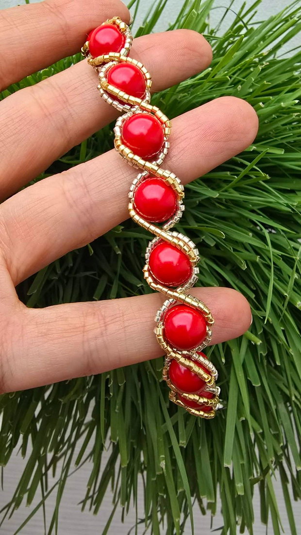 Brățară handmade Spirală Regală