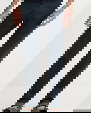 Karl Lagerfeld pantaloni regular pentru bărbați, cu adaos de in