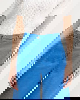 Tommy Hilfiger Pantaloni scurți chinos femei cu bumbac