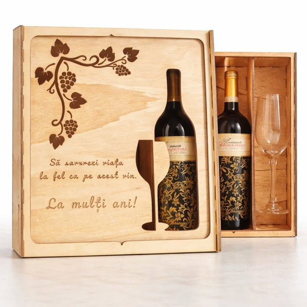 Cutie personalizata pentru vin